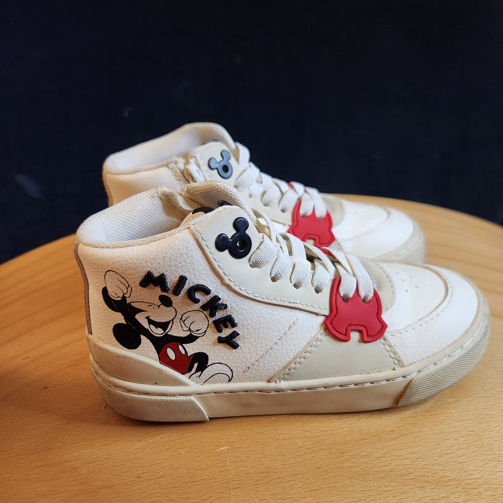 Zara Kids Mickey High-Top Sneakers - Cream and Red